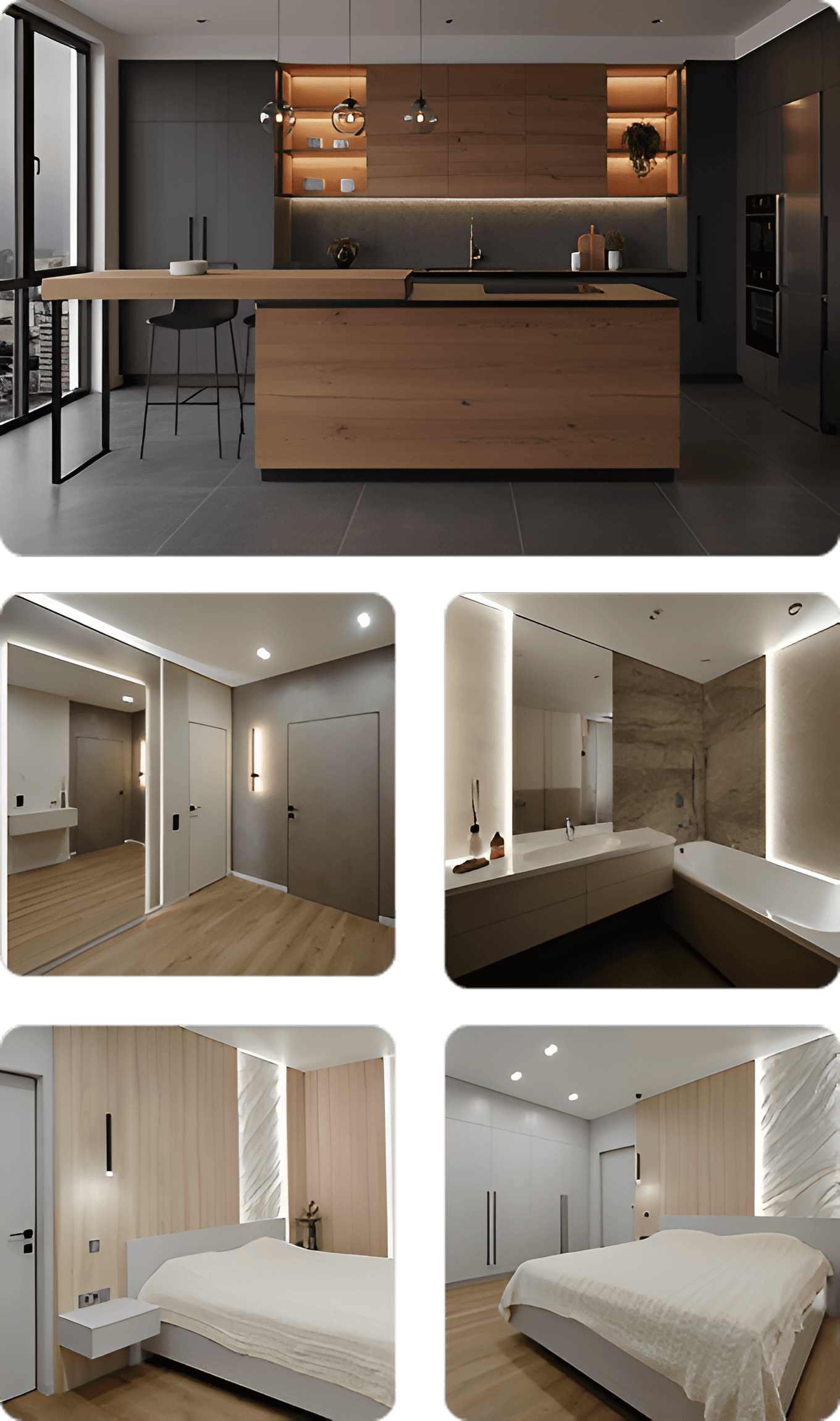 ЖК Манхэттен 2, 1 комнатная квартира 52 кв.м. Кухня, спальня, санузел.