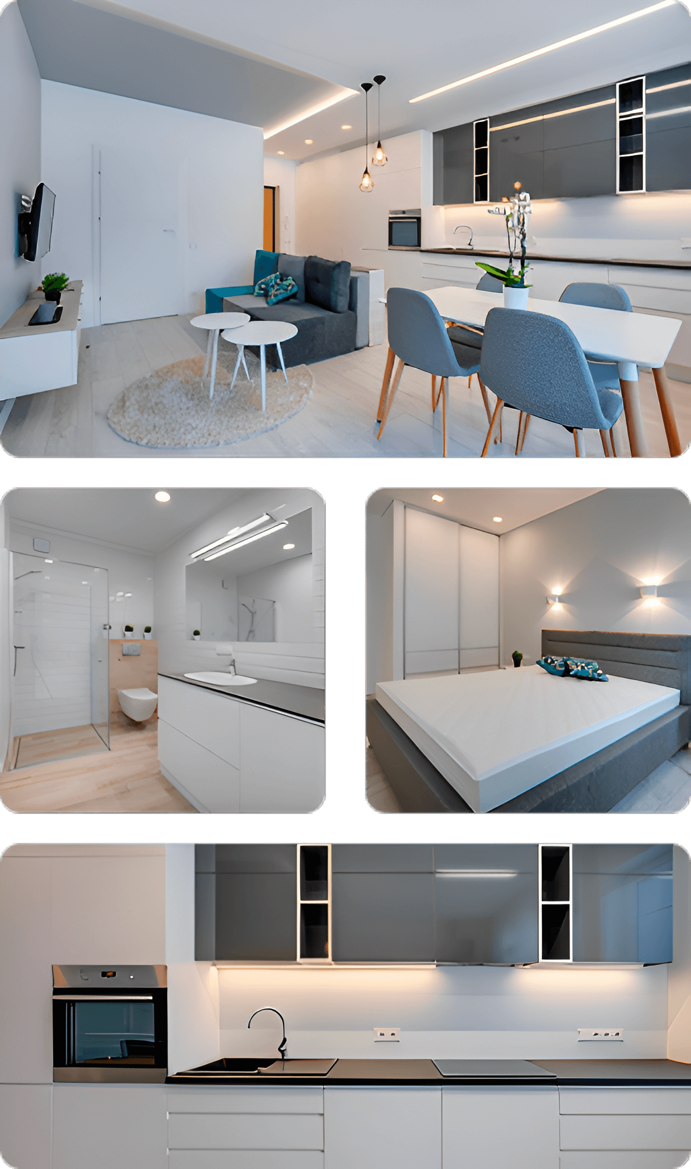 ЖК 61 квартал, 1 комнатная квартира 53 кв.м. Кухня-столовая, спальня, санузел.